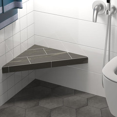 Floating Corner Shower Bench Kit – Customizable For Tile 17x17x24″ Seat