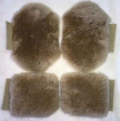 Real Merino Sheepskin UNDER ARM Crutch Pad Covers + Crutches HAND GRIP Pads USA