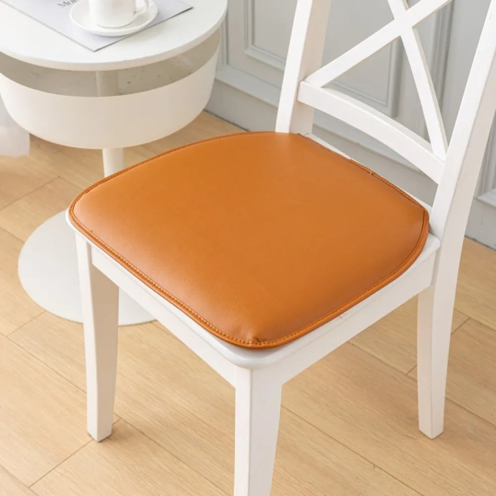 Trendy 40*43cm Seat Cushion Faux Leather Waterproof Chair Cushions Thickened Non