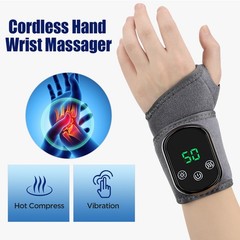 Cordless Hand Wrist Massager Pain Relief with 5 Heat Levels & 3 Vibration Modes