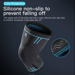 1 Pcs Compression Knee Support Sleeve Elastic Breathable Knee Pads Brace Springs