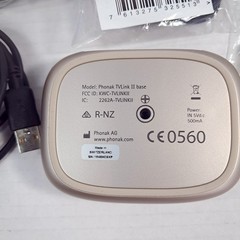 Phonak Tvlink II Base Station TV Link 2 analog rca coaxial charging slot