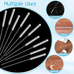 Hearing Aid Cleaning Tools 10 Pcs Brush Accessories Tube Cleaner Earbuds