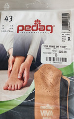 Pedag Viva Mini Short Foot Support Inserts Leather US 10, UK 9 Medium New Seale