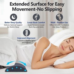 Soft Lumbar Pillow Memory Foam Back Support Cushion for Lower Back Pain Relief