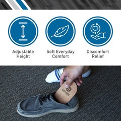 BodyMed Adjustable Heel Lift for Men and Woman, Small (1-Pack) – Non-Slip