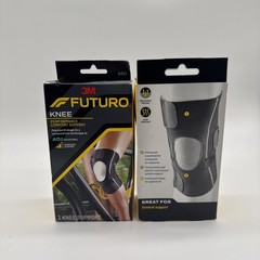 (2)FUTURO Performance Comfort Knee Support Adjustable size Gel Pad3M 13-17.5”Adj