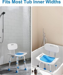 Adjustable Shower Chair with Non-Slip Feet – Ideal for Seniors and Disabled