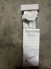 Glacier Bay 16.5 in Suction Cup Grab Bar White Portable No Tools Required