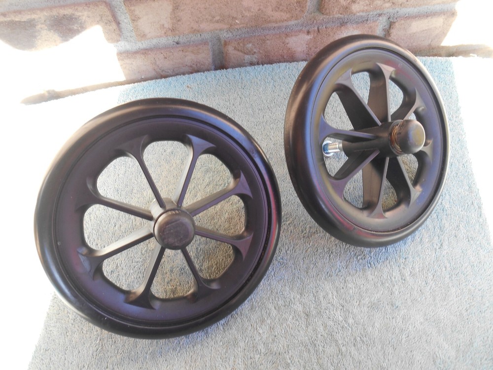 WHEELCHAIR 7-1/4″ 2 REAR WHEELS ONLY. WITH BOLT AXLES & CAPS. FOR MEDLINE EXCEL