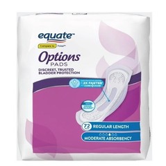 Equate Options Moderate Incontinence Pads for Women, 72 Count Pack