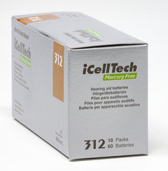 iCellTech Size 312 1.45V Hearing Aid Batteries (180 Pack) + Free Battery Buddy