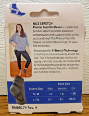 NEW Brownmed Nice Stretch Plantar Fasciitis Sleeve, Large/XL, fits right or left