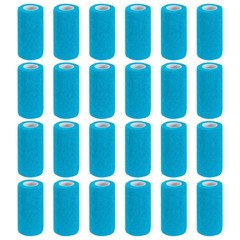 Self Adhesive Bandage Wrap 177″ x 4″, 24 Pcs Wrap Tape, Light Blue