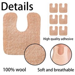 60 Pieces U Shaped Felt Callus Pads Metatarsal 0.2″ X 1.97″ X 1.97″, Brown
