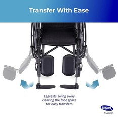 Invacare Wheelchair Elevating Leg Rest T94HAP Padded Calf Pads Footplates NEW