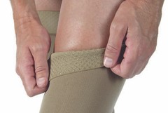 Jobst for Men 30-40 Thigh High Compression Stockings w/ Silicone Border – Khaki