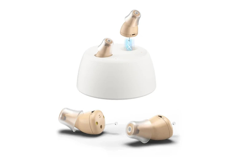 Pair Rechargeable Digital Invisible Hearing Aids Sound Voice Amplifier Mini ITE