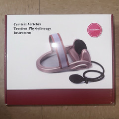 JINGZHUIBAO Adjustable Cervical Neck Traction Device, Pink Plastic Pain Relief