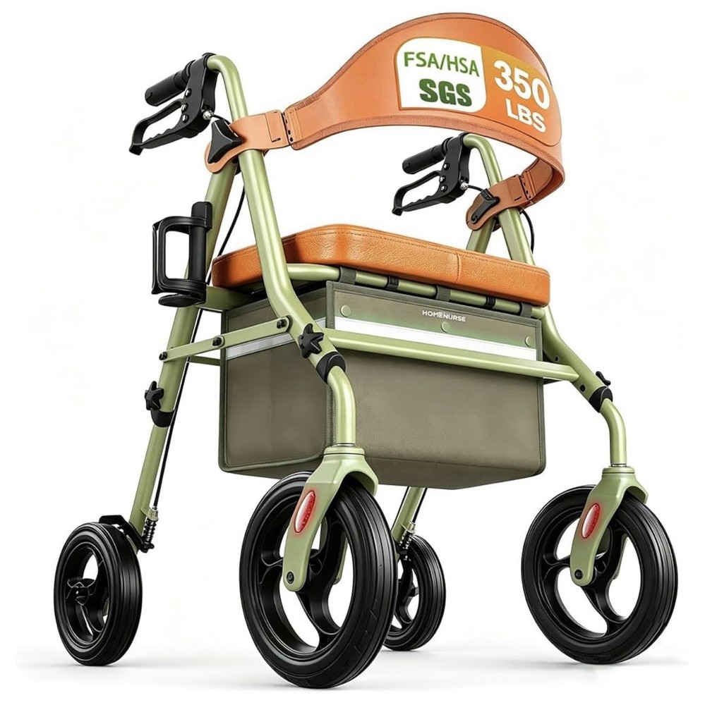 HOMENURSE WonderLUX Walker for Seniors & Adults, Foldable, 350 lb Capacity