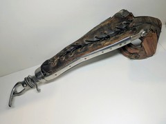Antique Leather Prosthetic Arm Split Hook Hand Forearm Steampunk