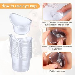 20 Packs of 5 ml Disposable Eyes Washes Cups, Portable Plastic Measuring Cups…