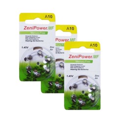 10 Size 10 Hearing Aid Battery Zenipower label CIC CANAL ALL BRAND 60 pcs