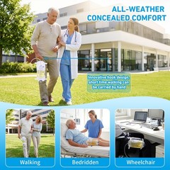 6 Pack 1000ml Foley Catheter Leg Bags, Urinary Drainage Bag for Men Women wit…