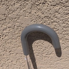 Guardian Adjustable Height C Cane Silver/Gray Aluminum/Plastic G05370