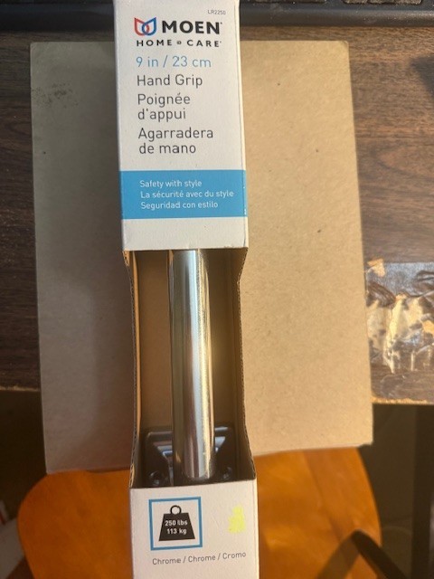 Moen Chrome 9″ Hand Grip Rail Home Care Safety 250lb LR2250 NIB Free Shipping