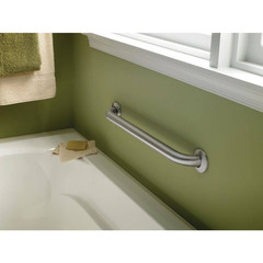 12 In. X 1-1/4 In. Concealed Screw Ada-Compliant Grab Bar in Stainless
