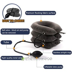 Cervical Neck Relief Traction Pillow Brace Collar Support Stretcher Inflatable