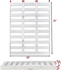 Aluminum Tri-Fold Motorcycle/ATV Loading Ramp 1500LB Rust-Resistant 76x50in