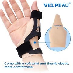 Velpeau Silicone Thumb Support Brace Waterproof Semi-rigid Splint Fits both hand