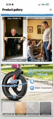 HOMLAND 3 Wheel Walkers for Seniors, Foldable Rollator w/Cane & Cup Holder