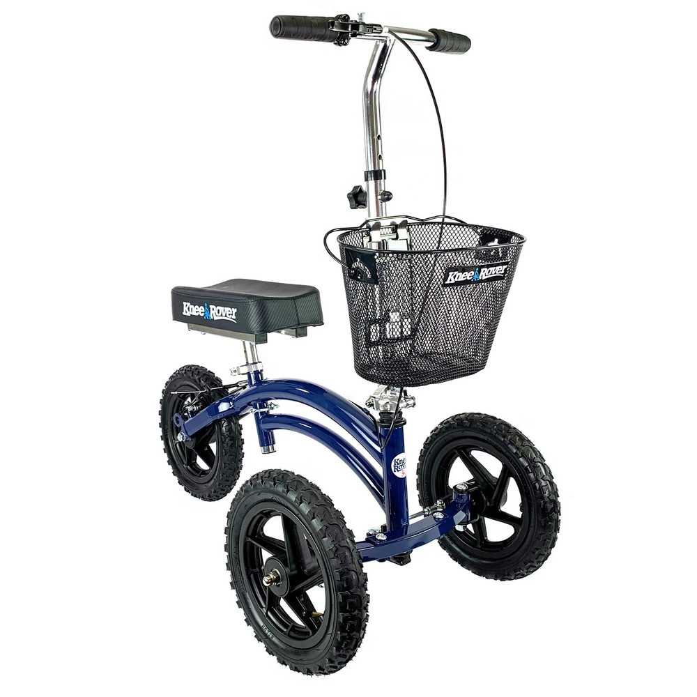 All Terrain KneeRover® Steerable Knee Scooter Blue – Refurbished
