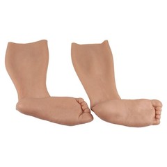 Highly Simulated Skin Silicone Prosthesis Foot Sleeve Leg Cover Scars CD