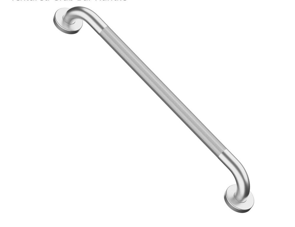 Satin Brushed Nickel Shower Grab Bars 24 Inch w/Anti-Slip knurled Grip