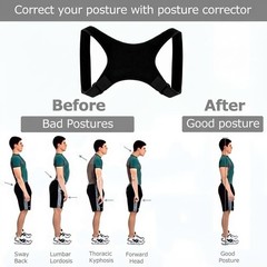 Adjustable Back Posture Support Brace Belt Shoulder Support for Men Women