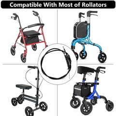 2 Packs Drive Rollator Brake Cable Parts – 41″ Universal Cable for Folding Wh…