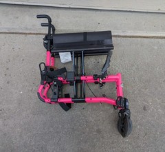 Quickie 2 Lite 14″ x 18″ Manual Folding Wheelchair – Pink