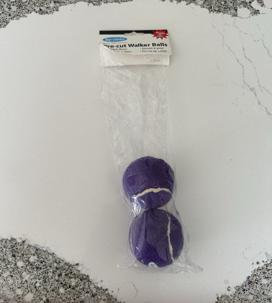 Top Glides Pre-Cut Felt Walker Balls Purple 2-Pack TG0018 TG0018-PUR