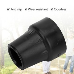 Black 10pcs Crutch Tip Rubber 19mm Inner Diameter Slip Resistance Universal WT