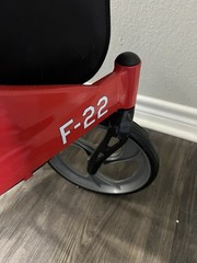 Drive F-22 Rollator Walker GV974RD Handle Breaks Seat Pouch 300lb Capacity (Red)