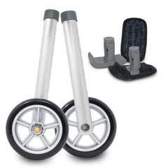 Top Glides Universal Walker 5 Inch Wheel Conversion Kit with FREE FlexFit Ski Gl