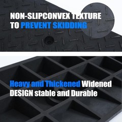 2 Pack 5in Rise Rubber Curb Ramp Heavy Duty 3 Ton Driveway Wheelchair Car