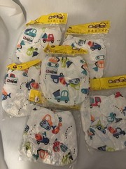 Qianquhui Unisex Kids diaper cover Multicolor Cartoon Vehicle 8-28lbs .Washable