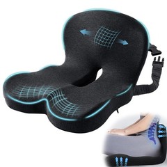 Mosxoed Ergonomic Seat Cushion with Adjustable Strap, Memory Foam Office Chai…