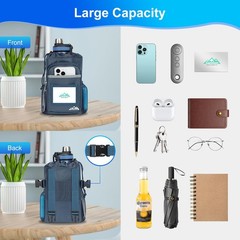 Water Resistant Crutch Accessory Bag Storage Pouch With Cup Holder Pockets