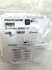 Back Abdominal Rib Cage Support 4 Panel Binder 62” – 74” XL White Donjoy Procare